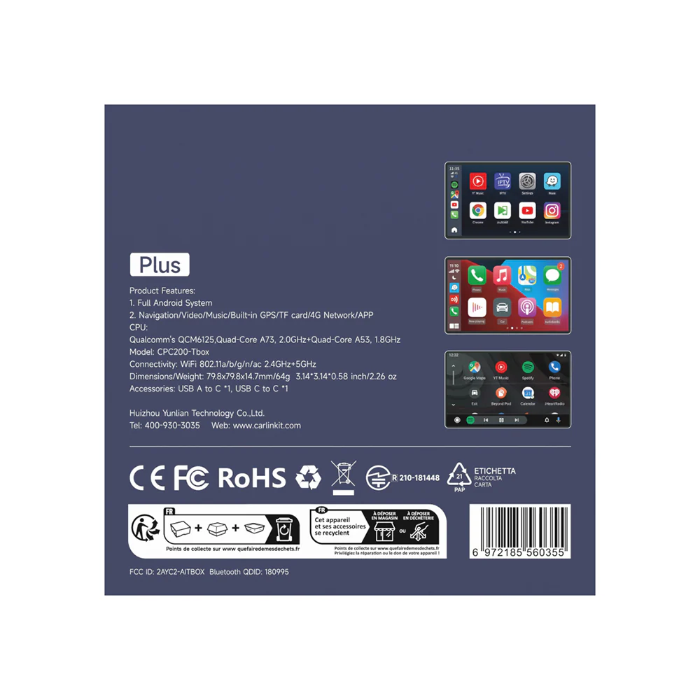 Carlinkit Tbox Plus Android 13.0 CarPlay AI Box-Wireless Apple CarPlay & Android Auto - Image 6